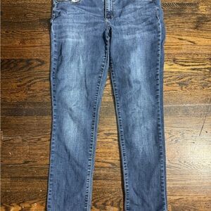 DKNY Women's Straight Leg Jeans in Dark Blue